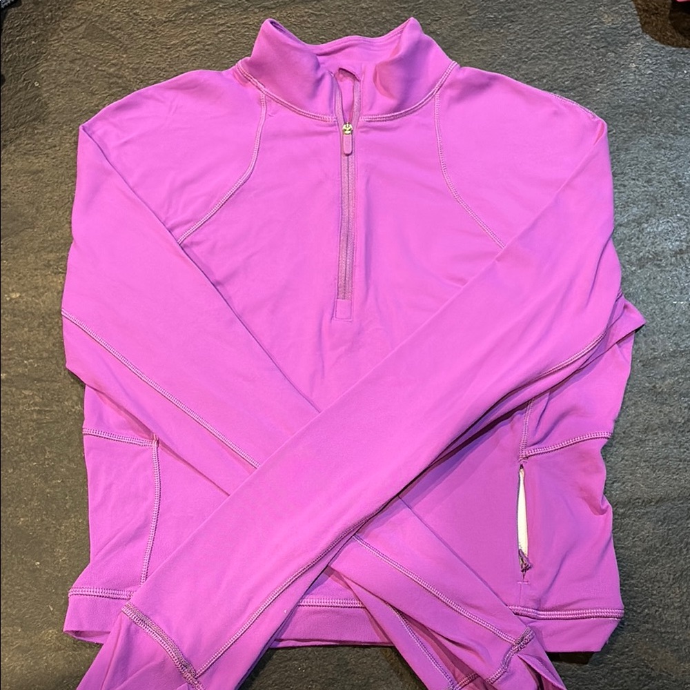 Pink Lululemon Long Sleeve Zip Up